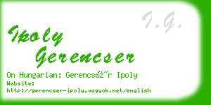 ipoly gerencser business card